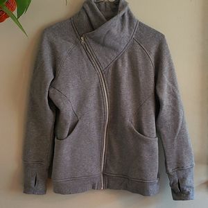 Asymmetrical Gray Zip-Up